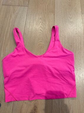 Lululemon size 10 align pink tank top